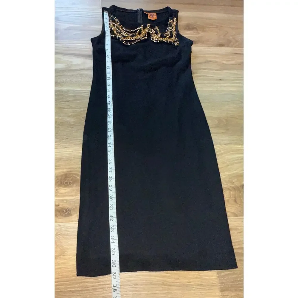 Tory Burch 100% wool dress with gold chain - size XS - OE